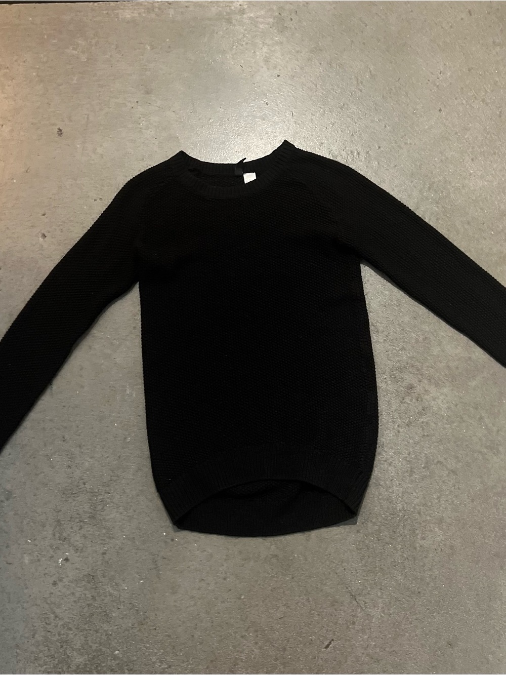 Divided Black Knit Crewneck Sweater